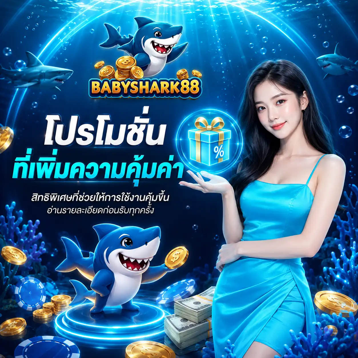 โปรโมชั่น babysharks888 เพิ่มความคุ้มค่า